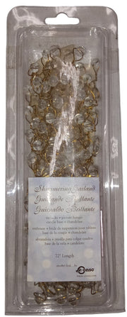 Shimmering Beaded Glass Tieback Vintage Conso Garland Clear 72" Set of 3