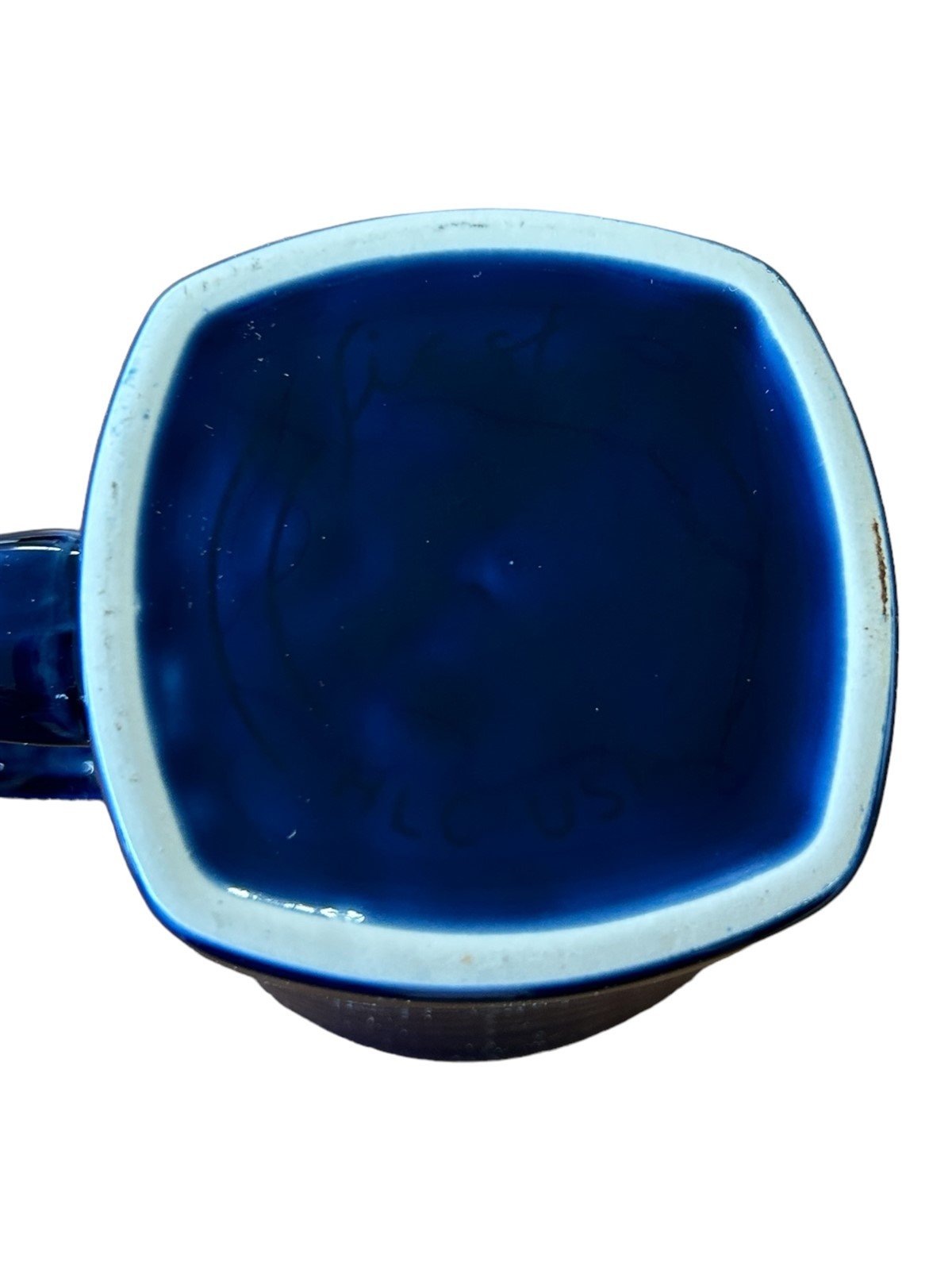 Fiesta - Cobalt Blue Retired Square Mug Homer Laughlin Ceramic Coffee Cup Drink