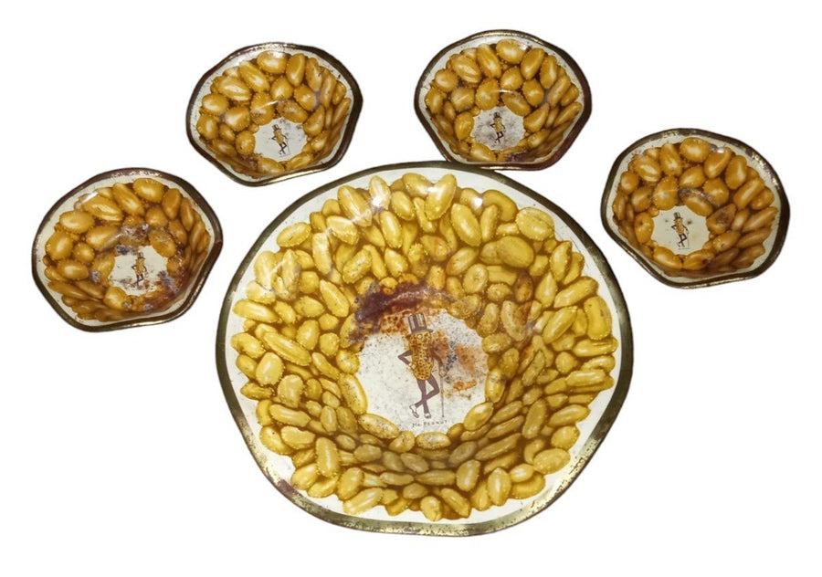 Planters Peanut Bowls Set Of 5 Vintage Collectible Serveware Kitchenware