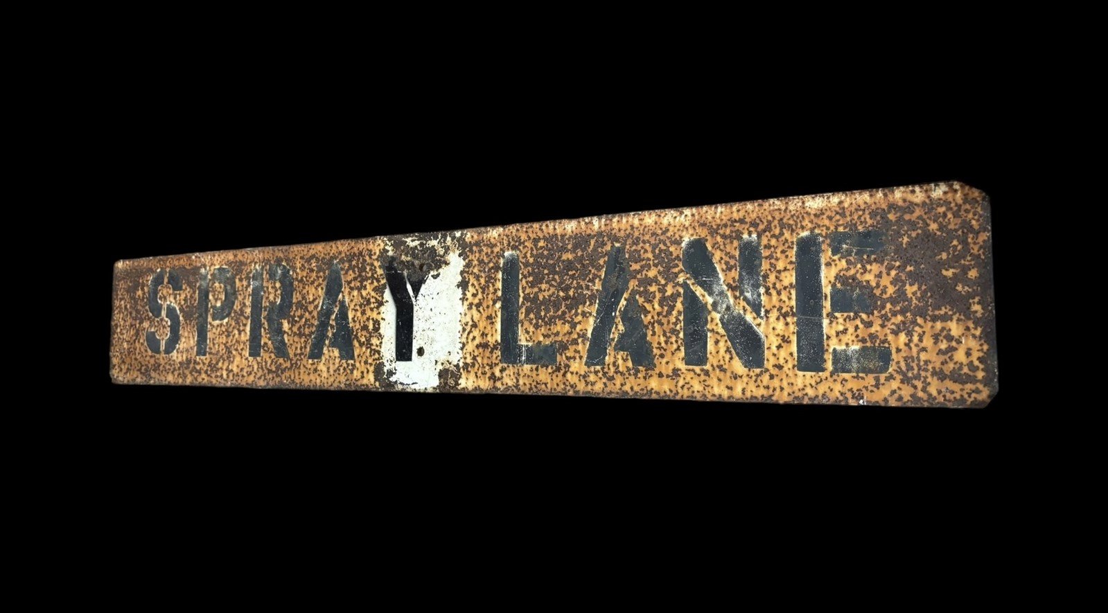 Spray Lane Sign Metal Street Industrial Garage Rustic Decor Man Cave