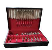 Flatware WM Rogers MFG Magnolia Inspiration Silverplate 49pc Wood Case