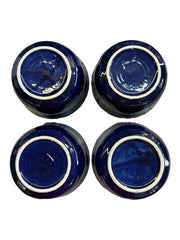 Fiesta - Cobalt Blue Gusto Bowls Set of 8 Homer Laughlin Ceramic Dish Kitchen