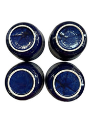 Fiesta - Cobalt Blue Gusto Bowls Set of 8 Homer Laughlin Ceramic Dish Kitchen