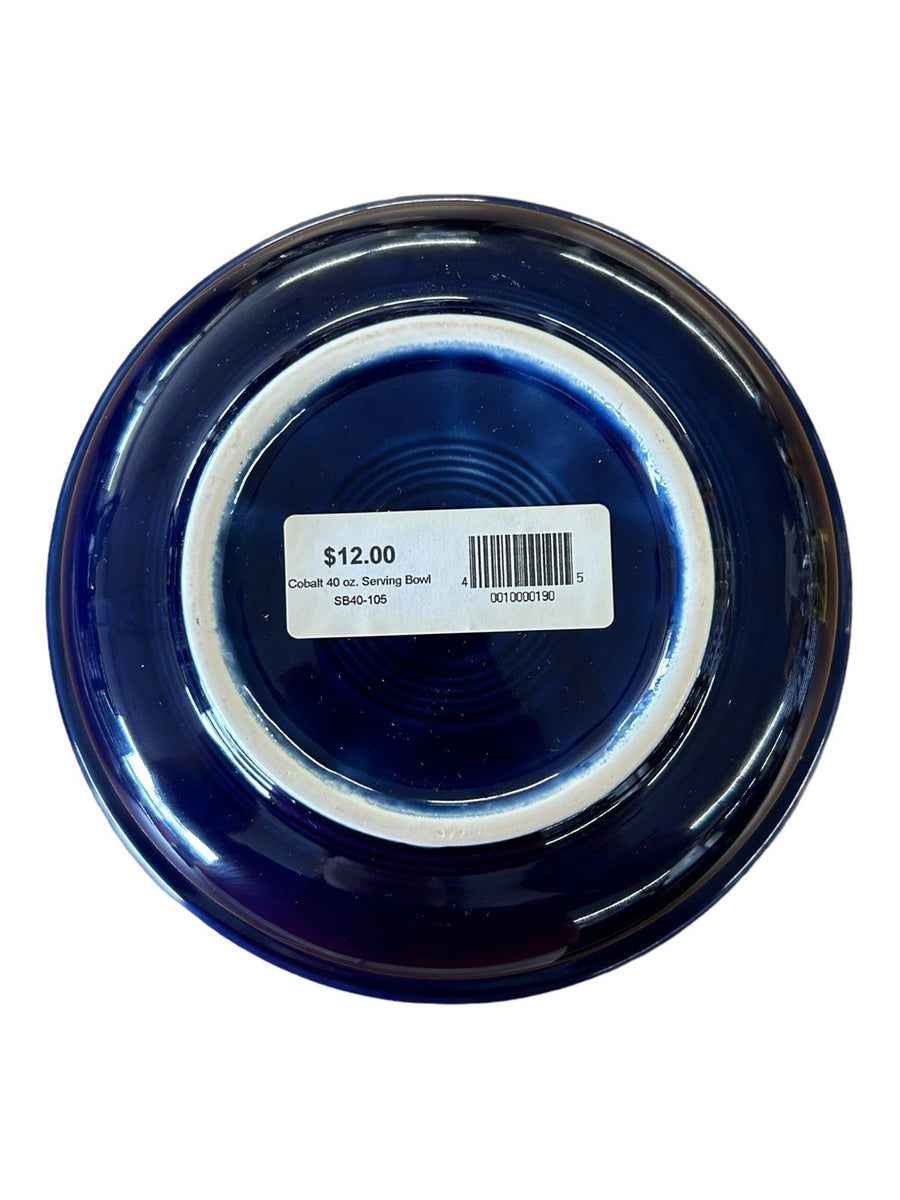 Fiesta - Cobalt Blue Large Bowl Homer Laughlin Ceramic 1 Quart Dining 40oz