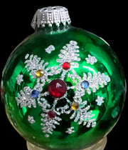 Christmas Ornaments Antique Happi-Holiday Vintage Hand-Made Glass Set of 6