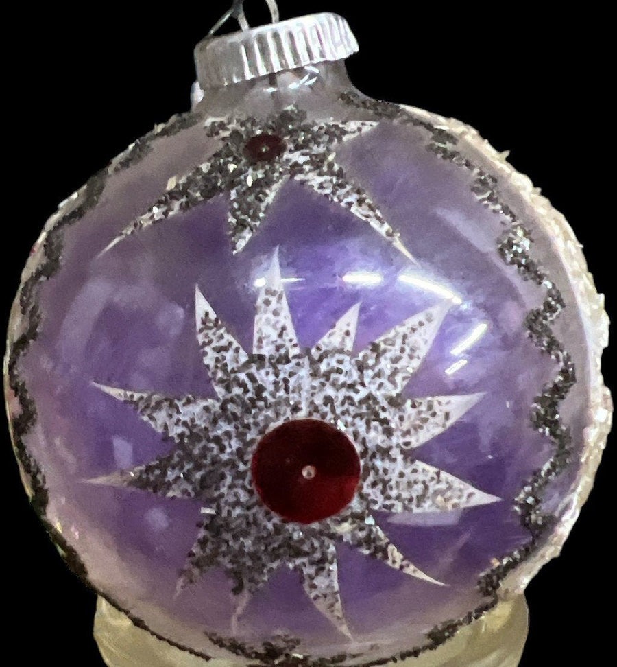 Christmas Ornaments Antique Happi-Holiday Vintage Hand-Made Glass Set of 6