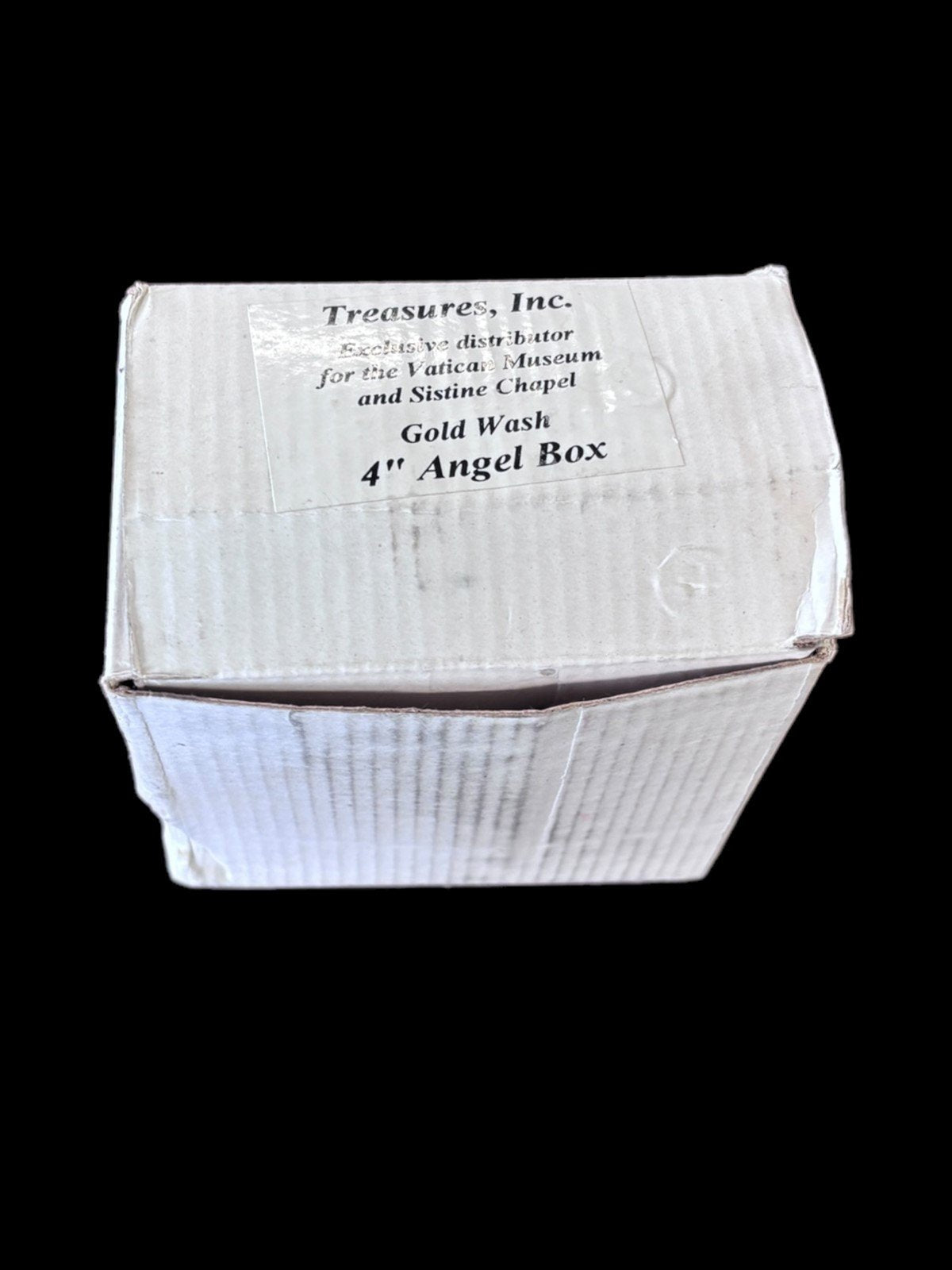 Angel Cherub Trinket Box Treasures, Inc. Gold Wash 4'' Angel Box