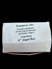 Angel Cherub Trinket Box Treasures, Inc. Gold Wash 4'' Angel Box