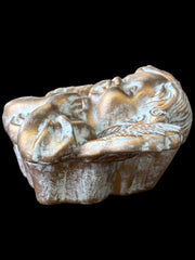 Angel Cherub Trinket Box Treasures, Inc. Gold Wash 4'' Angel Box