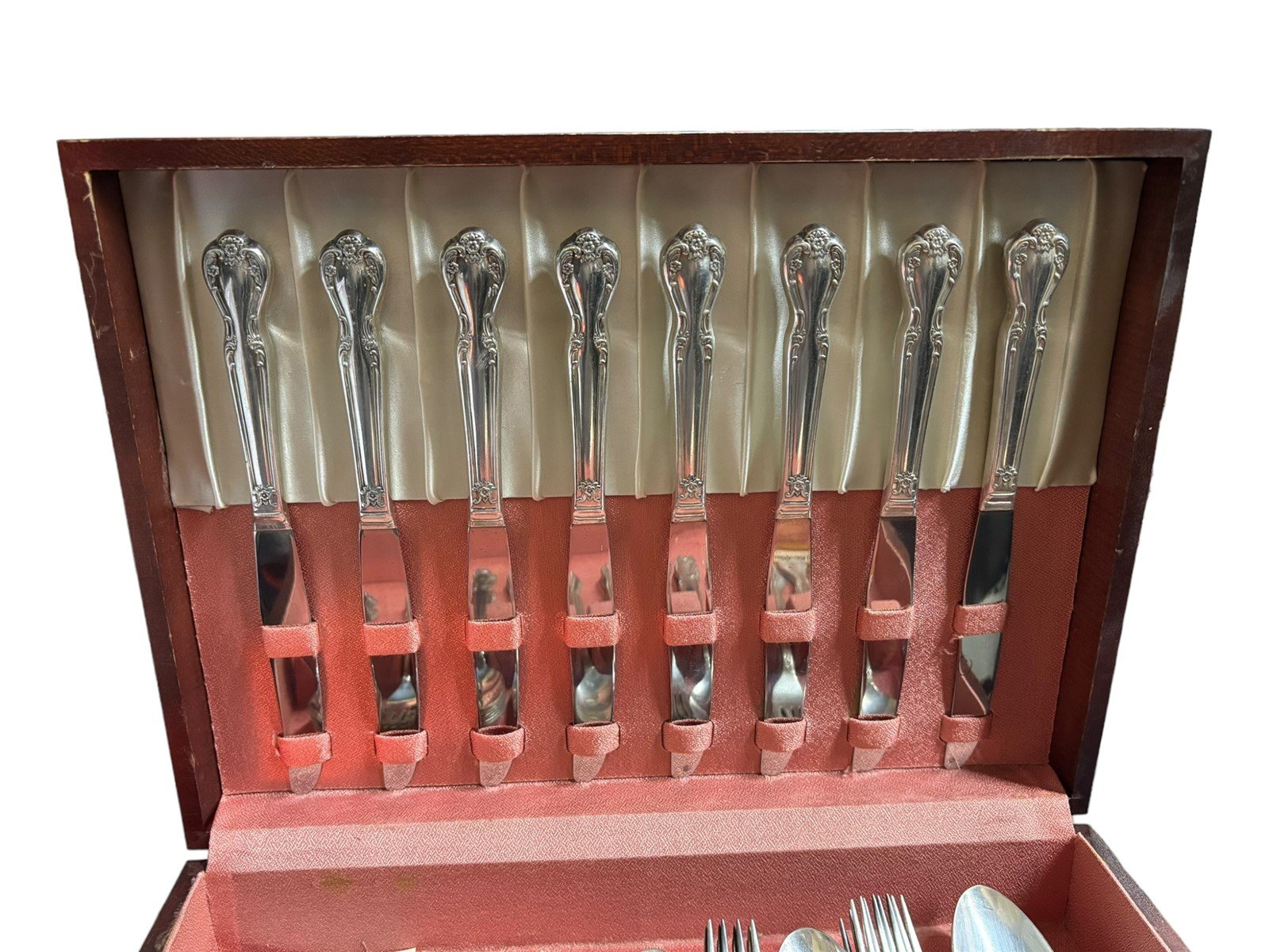 Flatware Rogers & Bro Daybreak Elegant Lady Reinforced Silverplate 50 pc Set