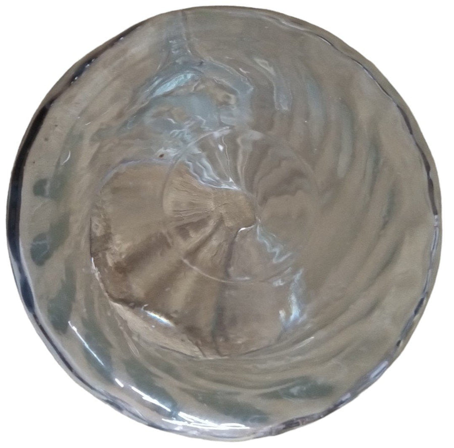 Glass Pitcher Antique Swirl Design Vintage Ice Lip 1960s 9" High