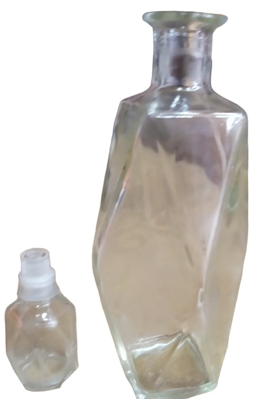 Glass Decanter Paneled Sides Antique Thatcher Diamond Vintage MCM