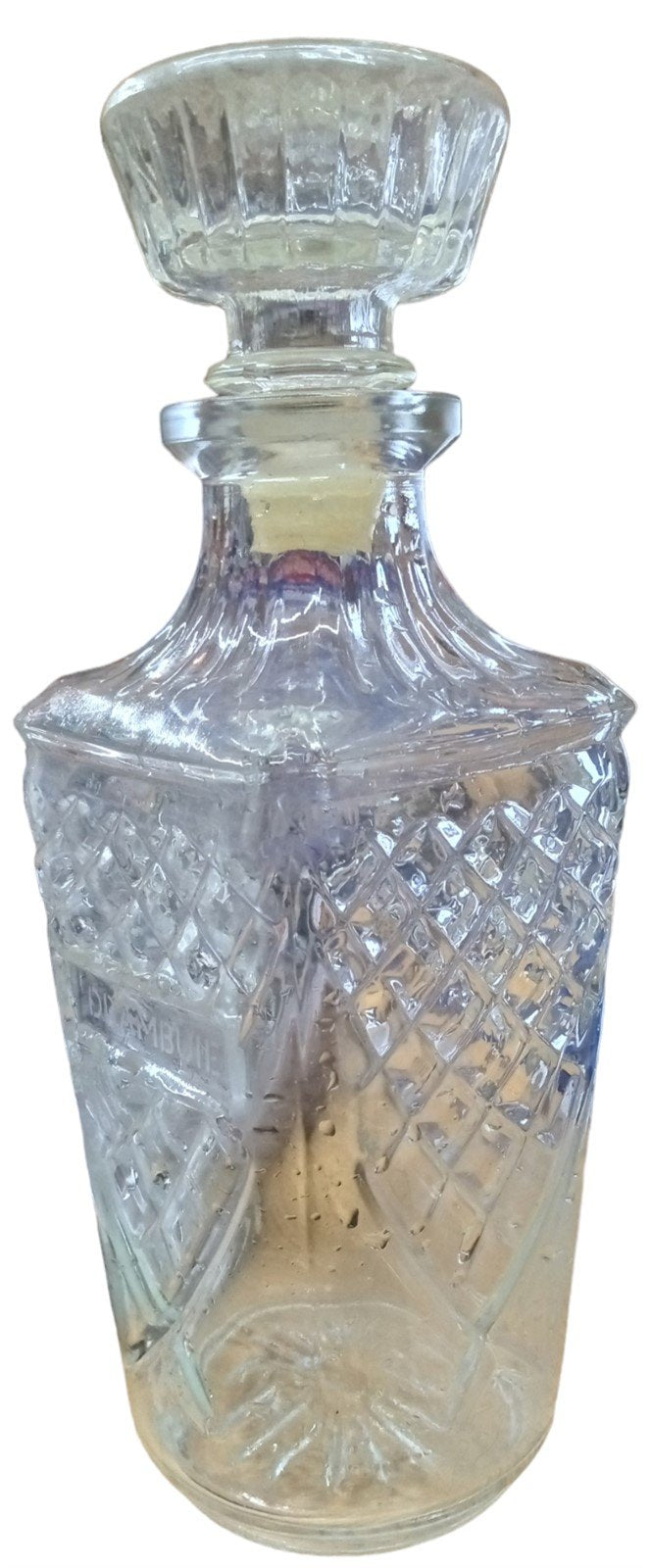 Drambuie Decanter Vintage Prince Charles Edward's Diamond Cut Lead Crystal