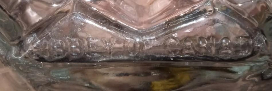 Diamond Cut Elegant Glass Decanter Antique Libbey Vintage Starburst Design