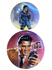 Elvis Presley The Rock and Roll Legend Bradex and Hound dog Set of Two Plates