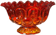 Amberina Moon and Stars Vase Antique L E Smith Vintage Serving Bowl