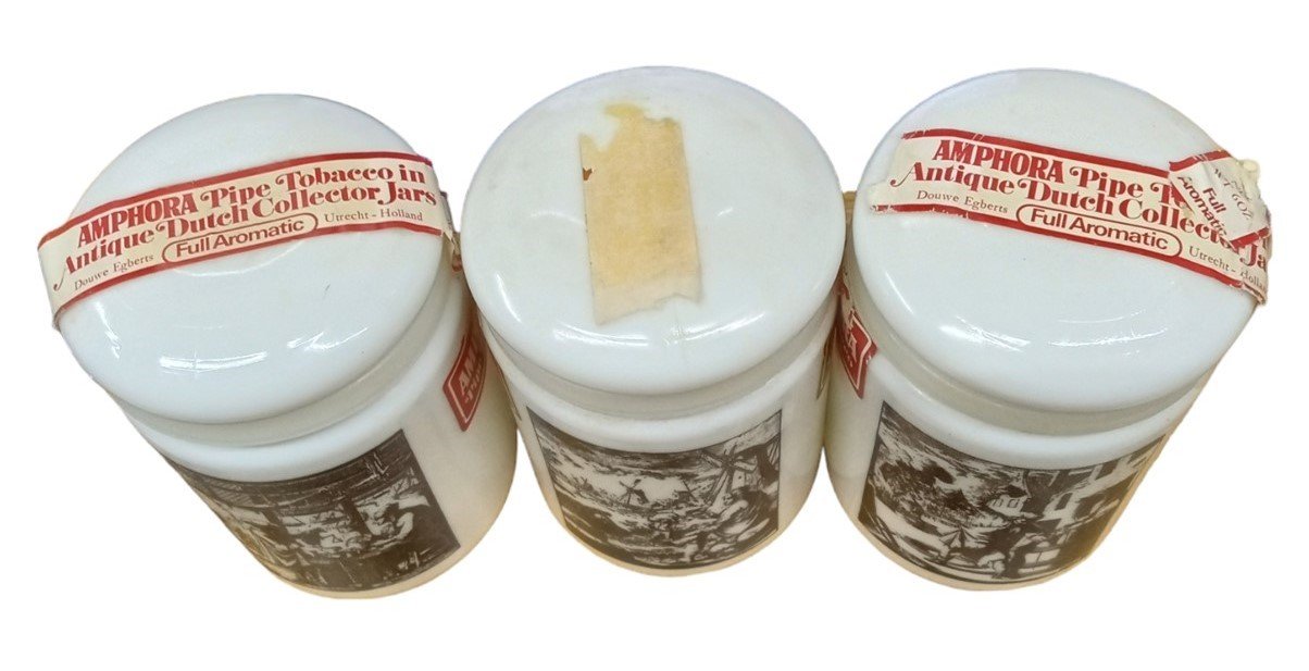 Amphora Tobacco Collector Jars Set Of 3 Vintage Collectible Storage Tobacciana