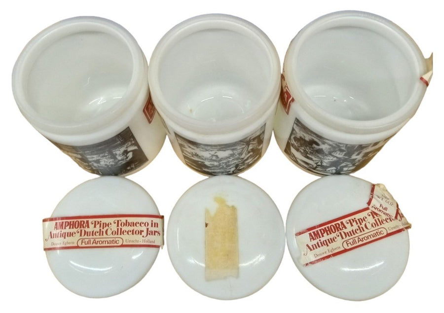 Amphora Tobacco Collector Jars Set Of 3 Vintage Collectible Storage Tobacciana