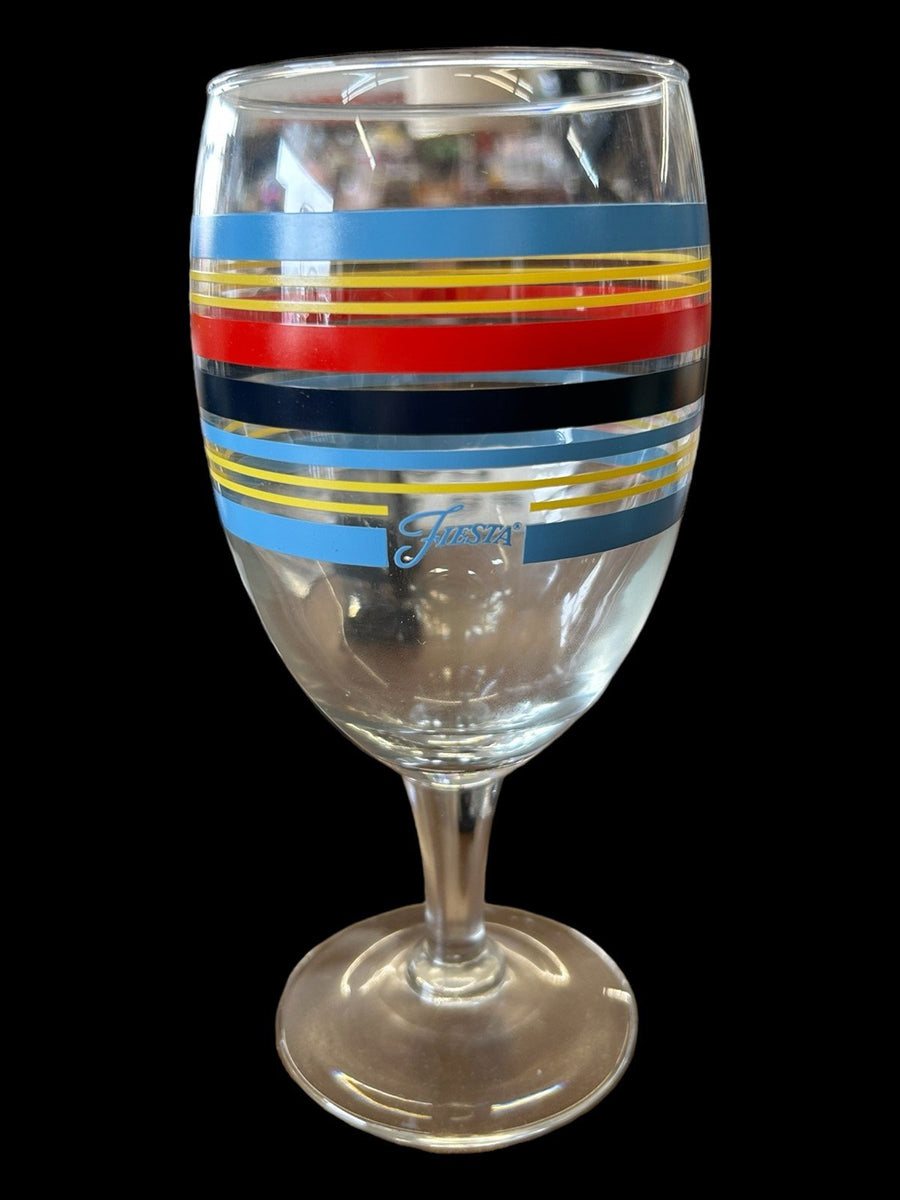 Fiesta - 16oz Iced Tea Glass Peacock, Sunflower, Scarlet, Black Footed Goblet