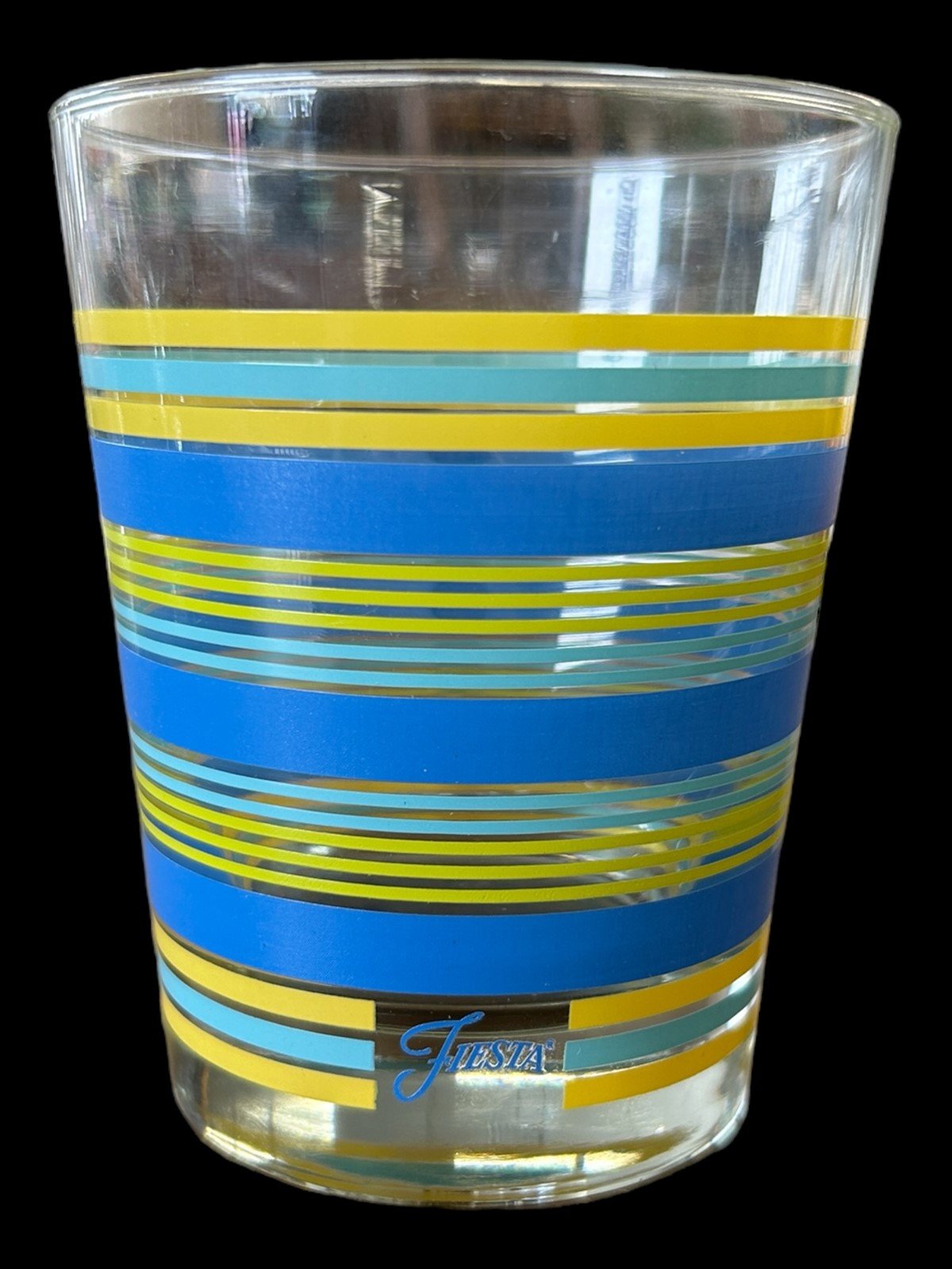Fiesta - 15oz Double High Ball Glass Sunflower Turquoise Lapis Lemongrass Goblet