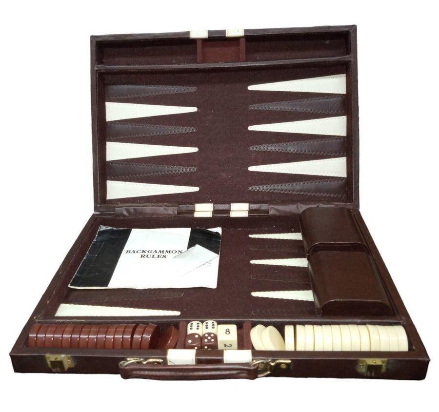 Backgammon Portable Board Game Vintage Collectible Nostalgic Family Game Night