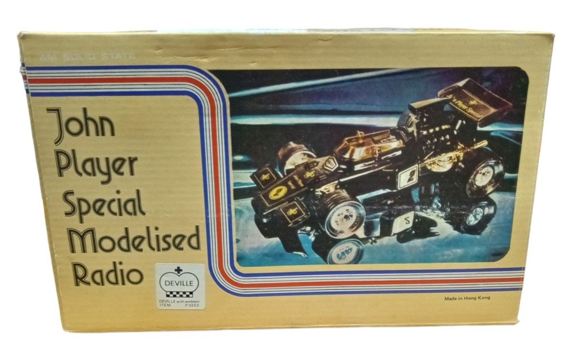 John Player Special Modelised Racecar Radio Vintage Collectible Automotive