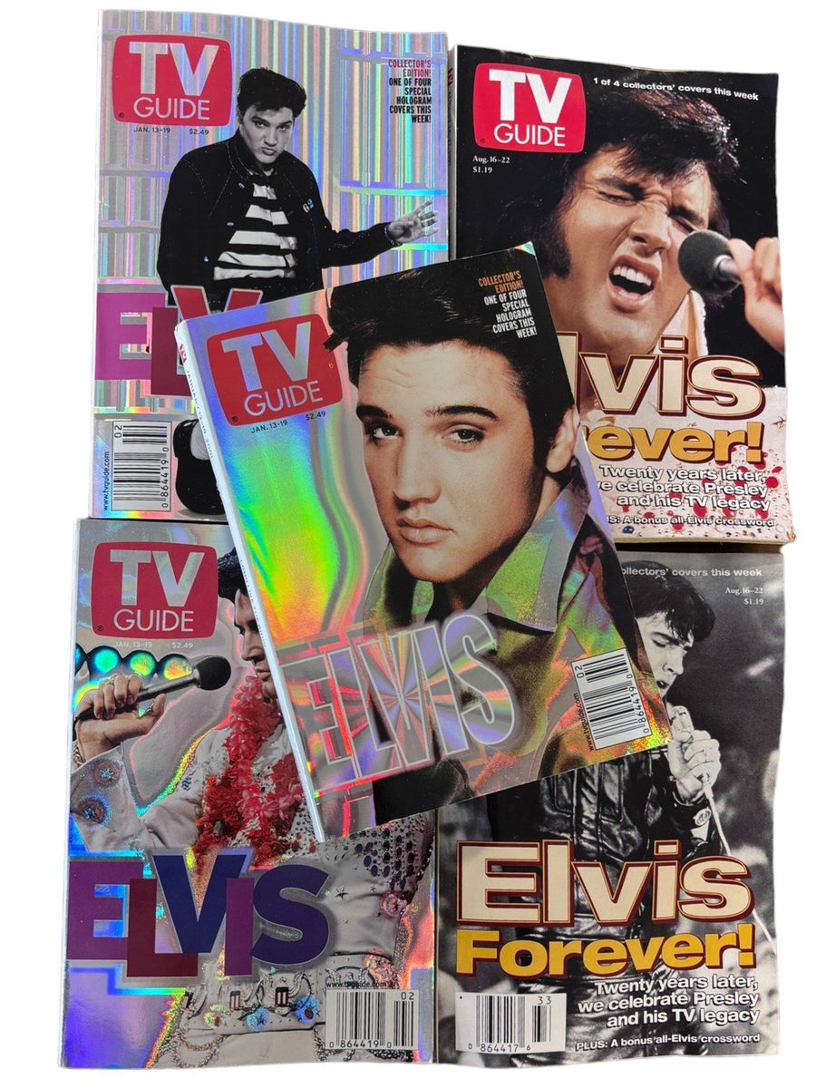 Elvis Presley Mini TV Guide Magazines 1997-2001 Issues Lot of 5