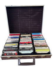 Cassette Case Holder 36 Slots Filled W/ Various Artists Good Condition Vintage