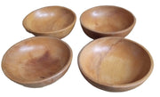 Japanese Wooden Salad Bowls Set Of 4 Vintage Collectible Serveware Kitchenware