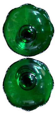 Sterling Silver Candleholder Glass Candy Dish Antique Whiting Vintage Set of 2