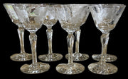 Libbey Liquor Cocktail Antique Brookdale Pattern Vintage Set of 7 Glasses