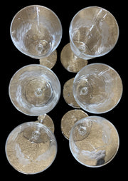 Libbey Wine Glasses Antique Brookdale Pattern Vintage Set of 6