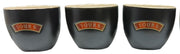 BB Mine Yours Black Matte Cups Vintage Bailey's Irish Cream Set of 3