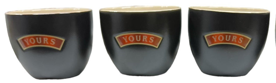 BB Mine Yours Black Matte Cups Vintage Bailey's Irish Cream Set of 3