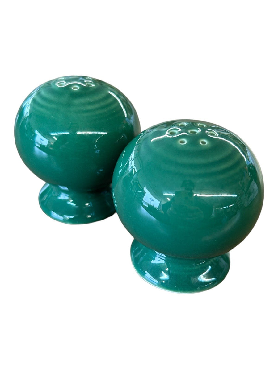 Fiesta - Jade Green Ball Salt and Pepper Set Shakers Ceramic Homer Laughlin HLC