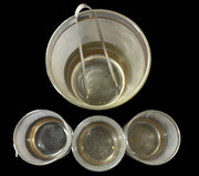 Culver Ice Bucket Tongs Antique Frosted Vintage Set of 3 Glasses