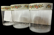 Spice of Life Glass Canisters with Lids Antique Pyrex Vintage Set of 3