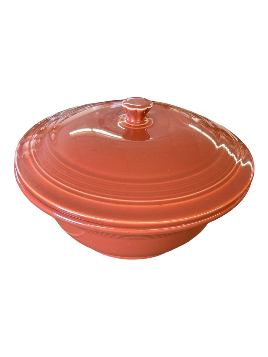 Fiesta - Paprika Brown Covered Casserole Dish Homer Laughlin Ceramic Servingware