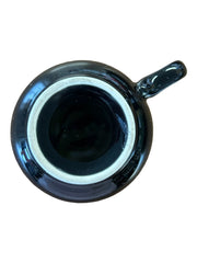 Fiesta - Black Teacup & Saucer Ceramic Homer Laughlin Tea Set Drinkware Kitchen