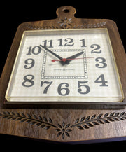 Wall Clock General Electric Country Cutting Board Faux Wood Gingham UL Listed