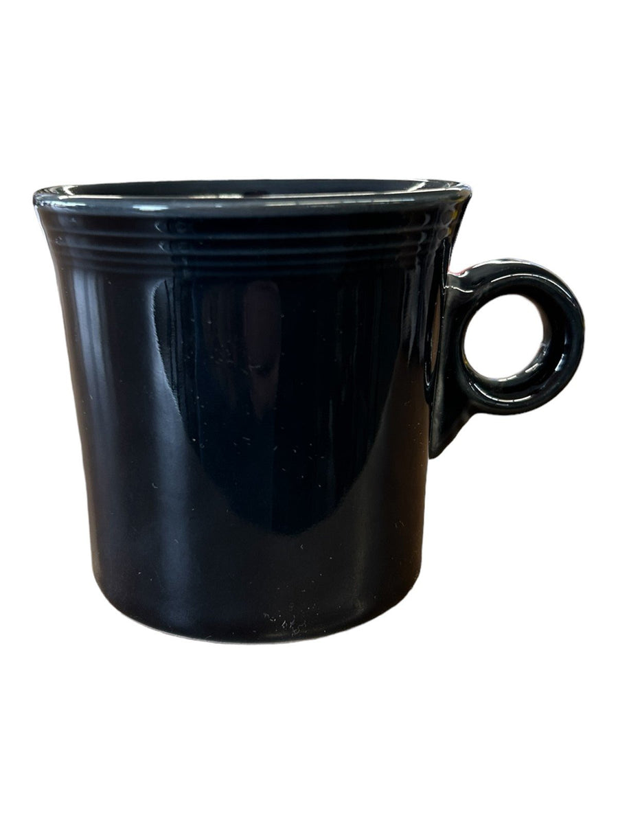 Fiesta - Black Ring Handled Mug Homer Laughlin Ceramic Coffee Cup Drinkware HLC