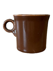 Fiesta - Chocolate Brown Ring Handled Mug Coffee Cup Ceramic Homer Laughlin HLC