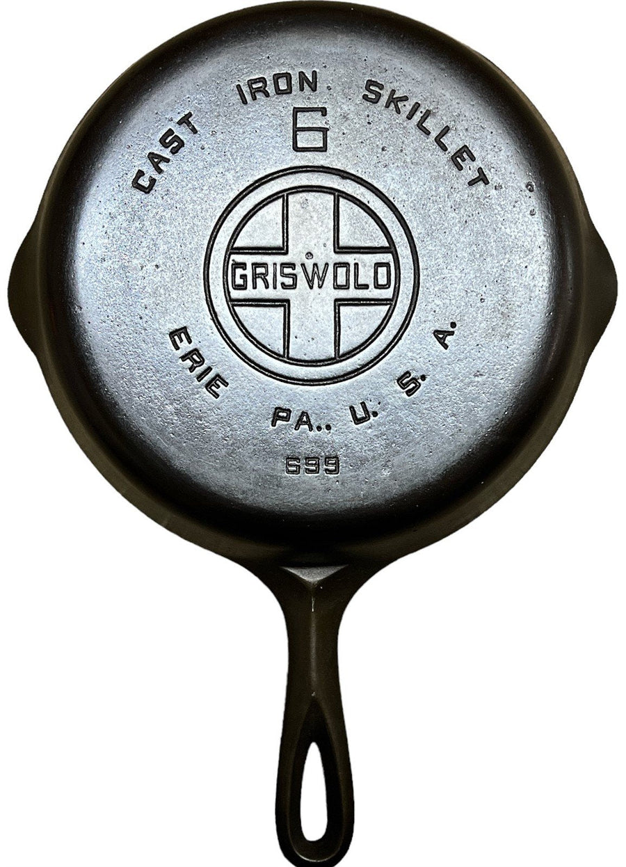 Griswold Cast Iron Skillet #6 Antique Large Logo - Block Letter Vintage