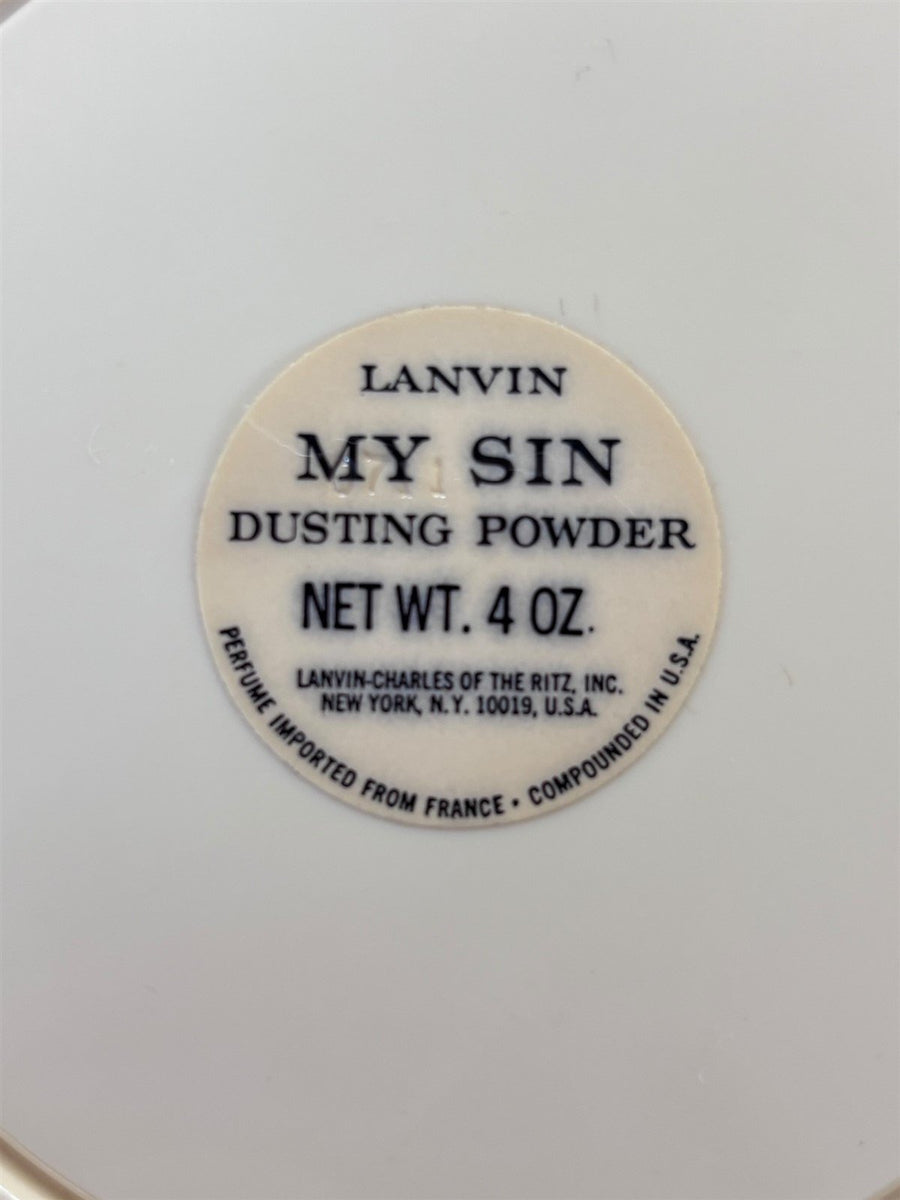 Lanvin My Sin Dusting Powder Blended in the USA w/ Perfume From France Vintage