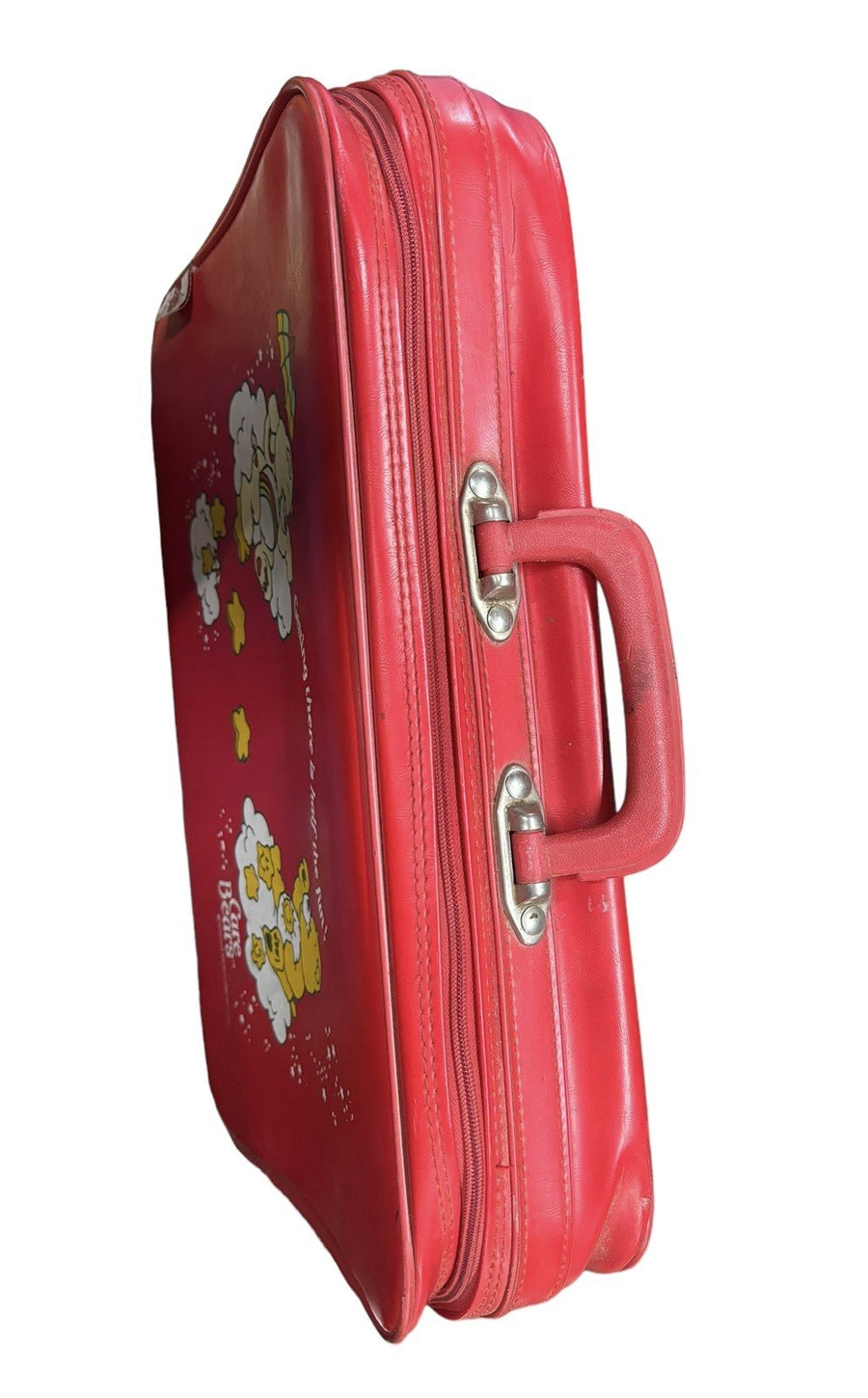 Care Bears Suitcase 1983 Red Luggage Vintage American Greetings Storage Case