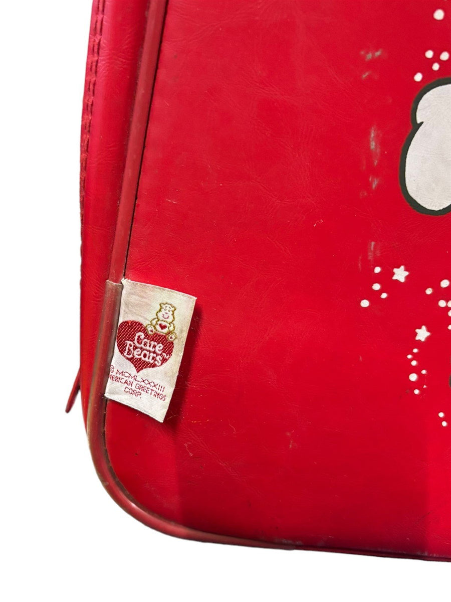 Care Bears Suitcase 1983 Red Luggage Vintage American Greetings Storage Case