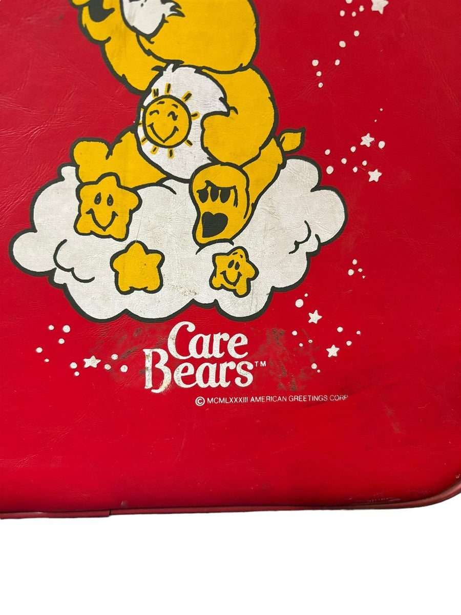 Care Bears Suitcase 1983 Red Luggage Vintage American Greetings Storage Case