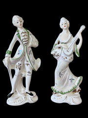 Brinnco Japan Porcelain Figures Man and Woman Vintage