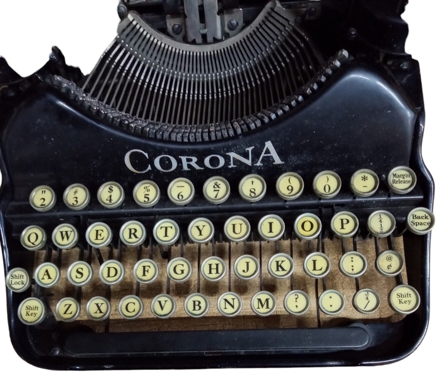 Manual Typewriter Antique LC Smith & Corona Vintage Black w/ Case 1920s