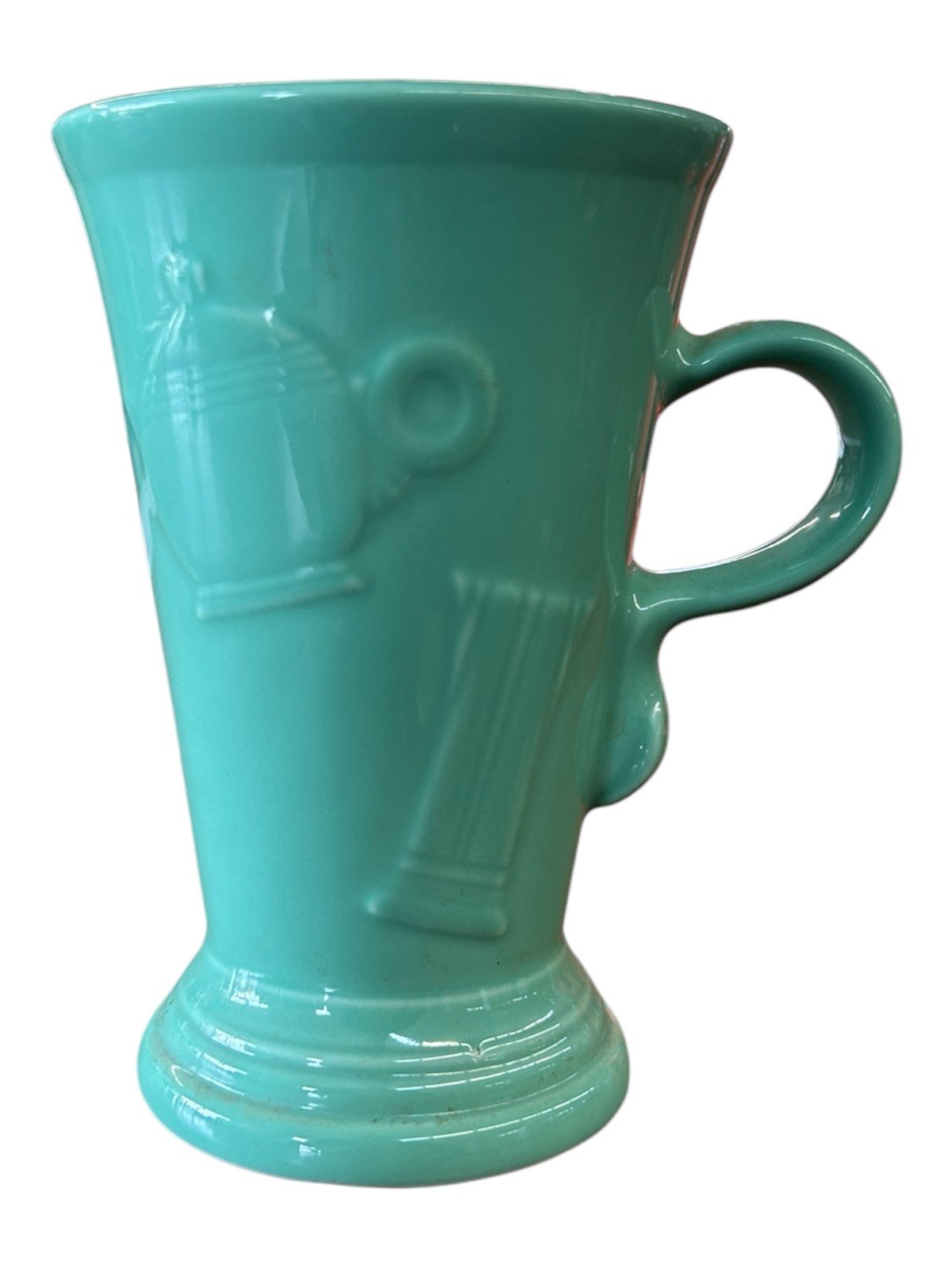 Fiesta - Sea Mist Green Retired Pedestal Mug Homer Laughlin Ceramic Coffee Cup